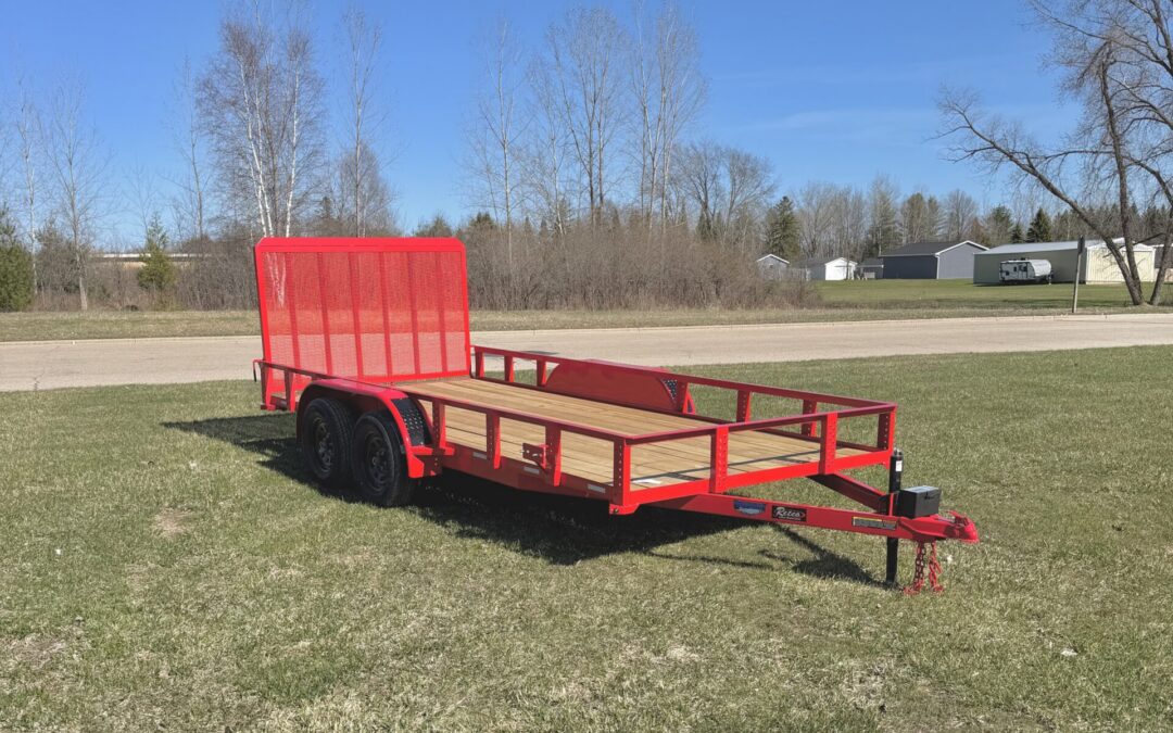 7×16 RETCO 7K TANDEM UTILITY TRAILER -RED