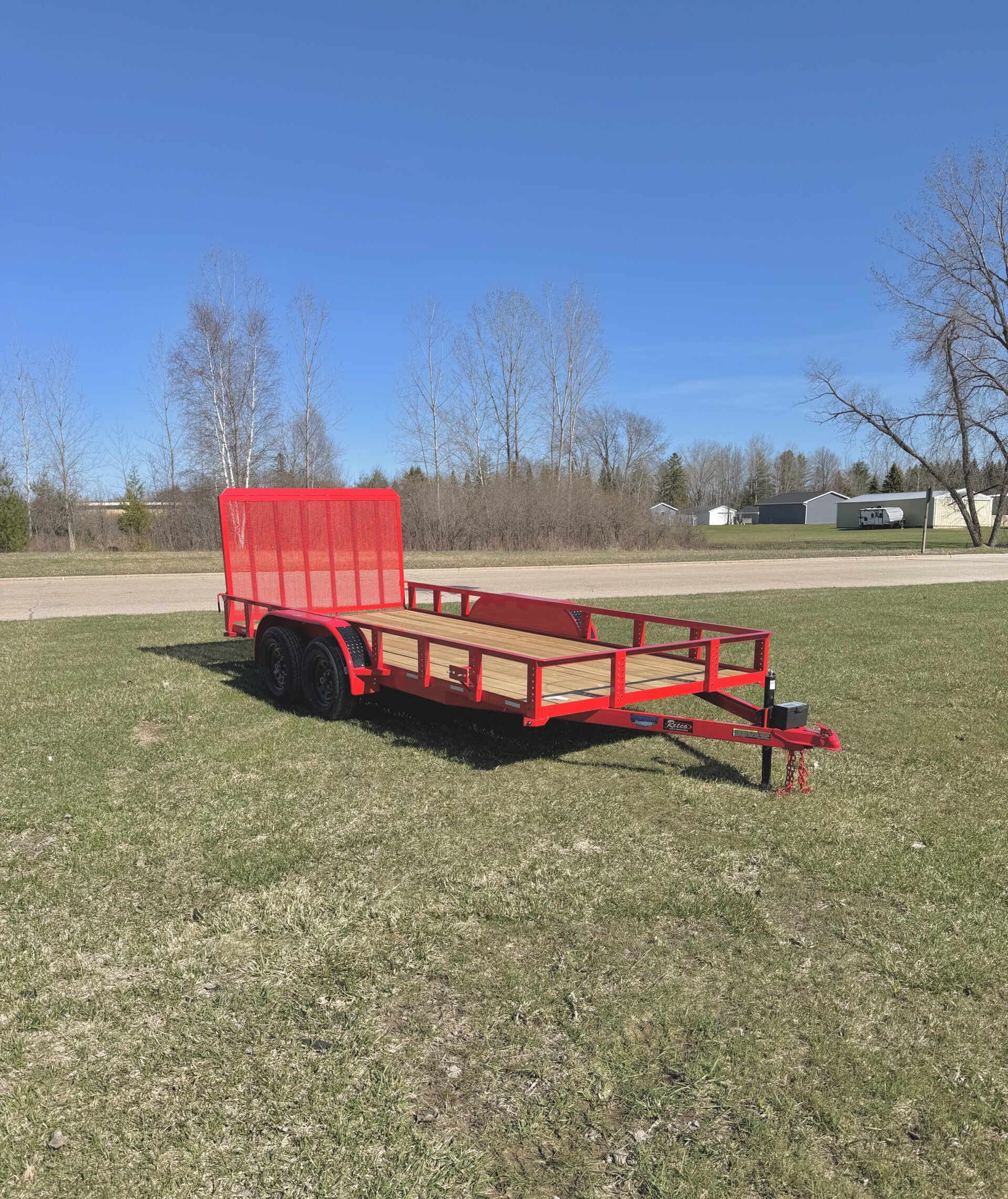 7×16 RETCO 7K TANDEM UTILITY TRAILER -RED