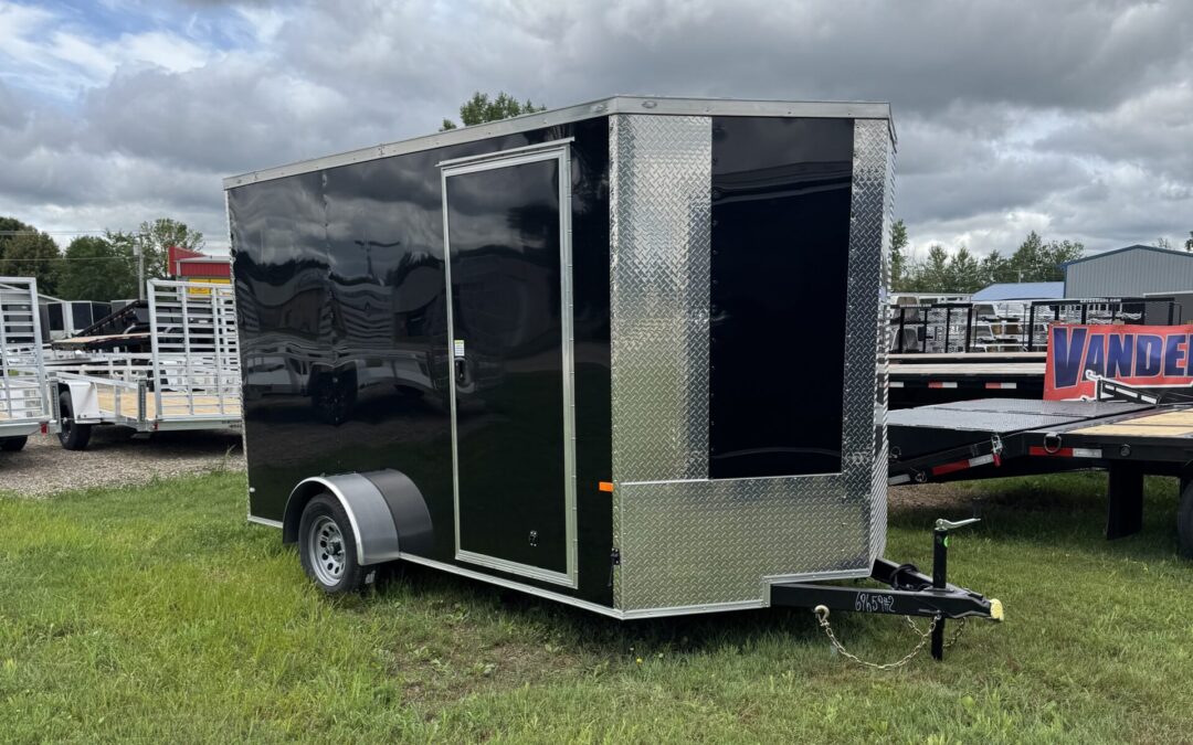 7×12 Rock Solid Cargo Black PolyCore 3,500 LB  Single Axle