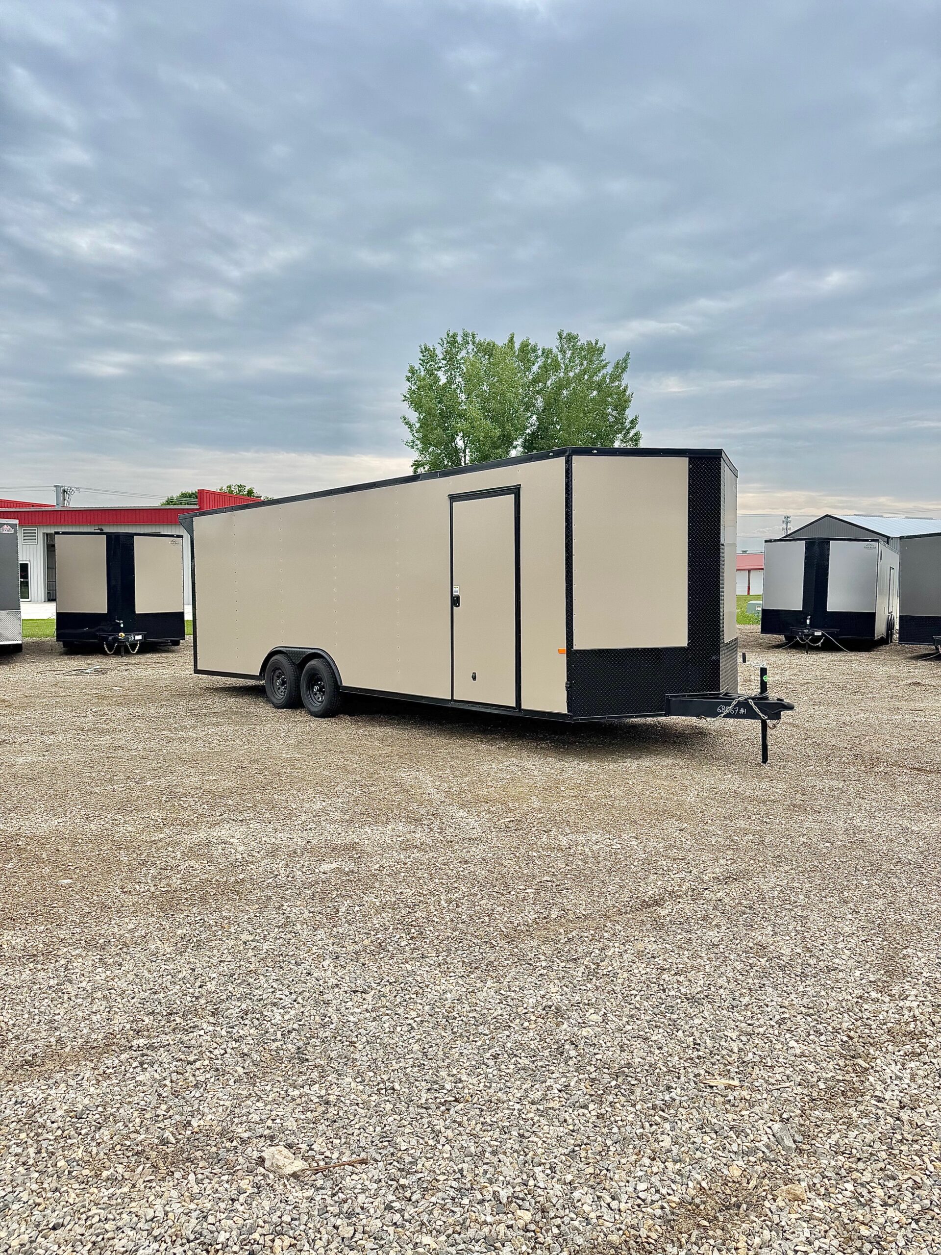 8.5×24 Rock Solid Cargo Desert Tan PolyCore Blackout Package 10K GVWR