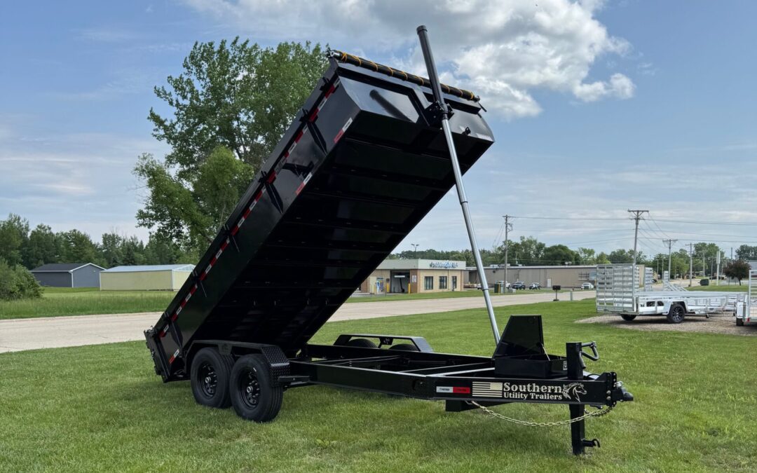 7×16 Southern Utility Dump Trailer 14K GVWR-Telescopic Lift