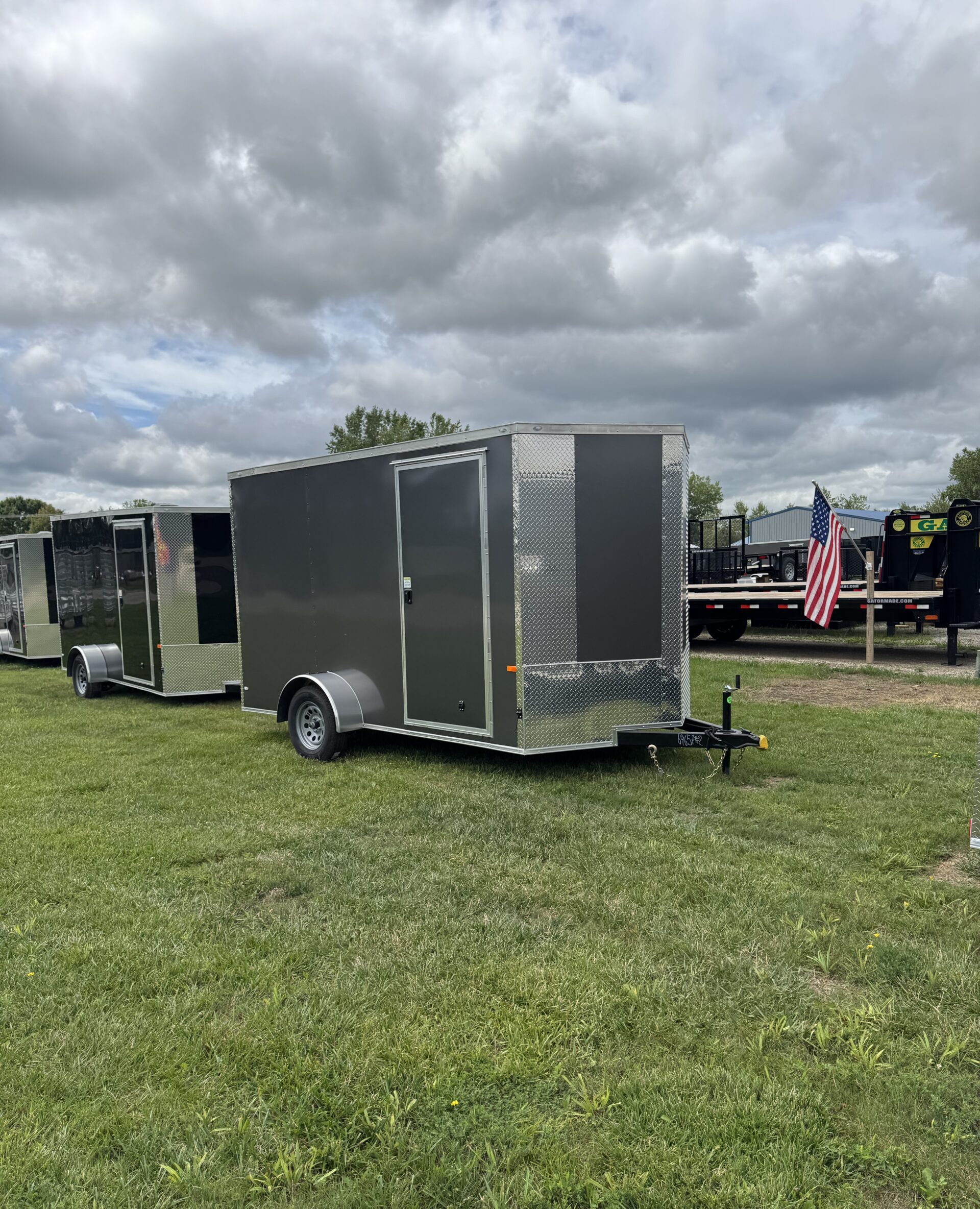 7×12 Rock Solid Cargo Charcoal PolyCore 3,500 LB Single Axle