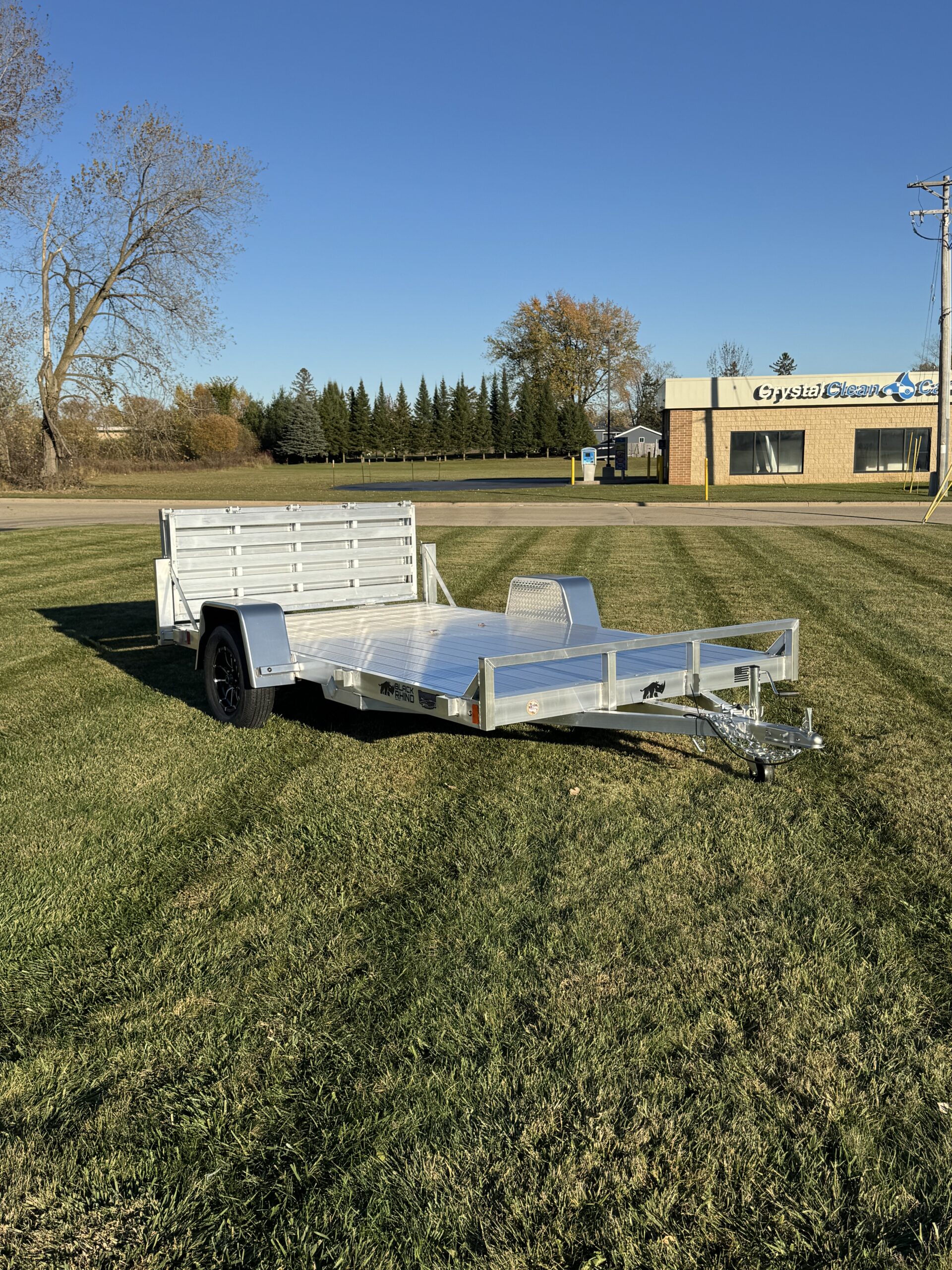 7×12 BLACK RHINO ALUMINUM UTS UTILITY TRAILER W/BI-FOLD RAMP