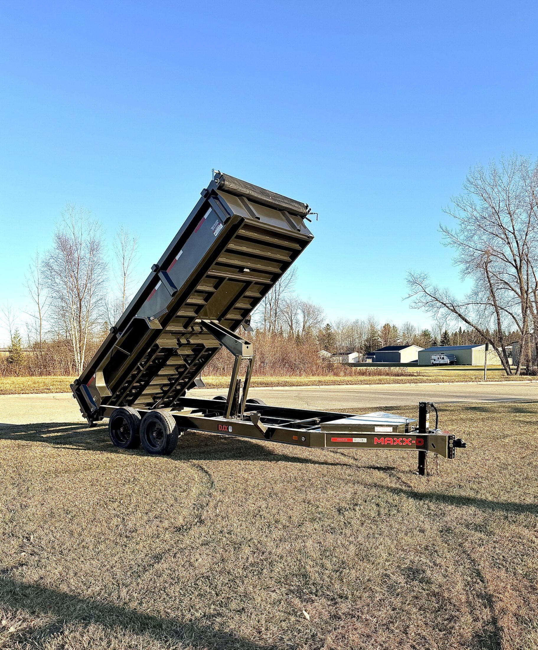 MAXX-D DJX 16′ DUMP TRAILER | 16K 83” I-BEAM DUMP –8K AXLES