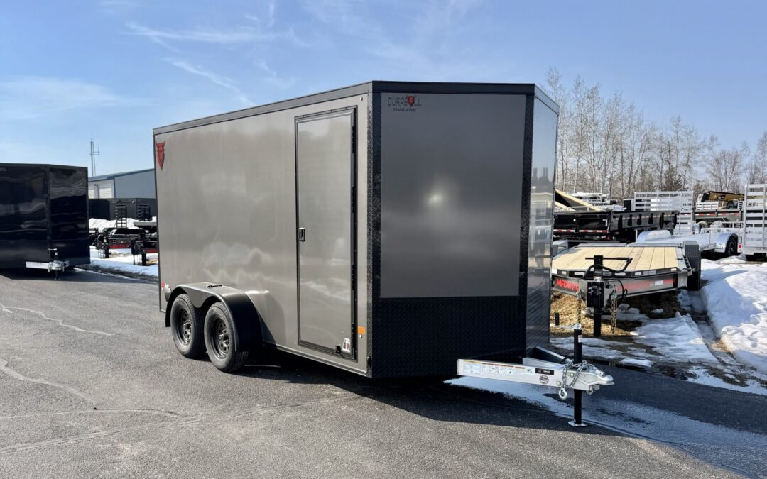DURABULL 7X14 ALUMINUM TRAILER- CHARCOAL BLACKOUT