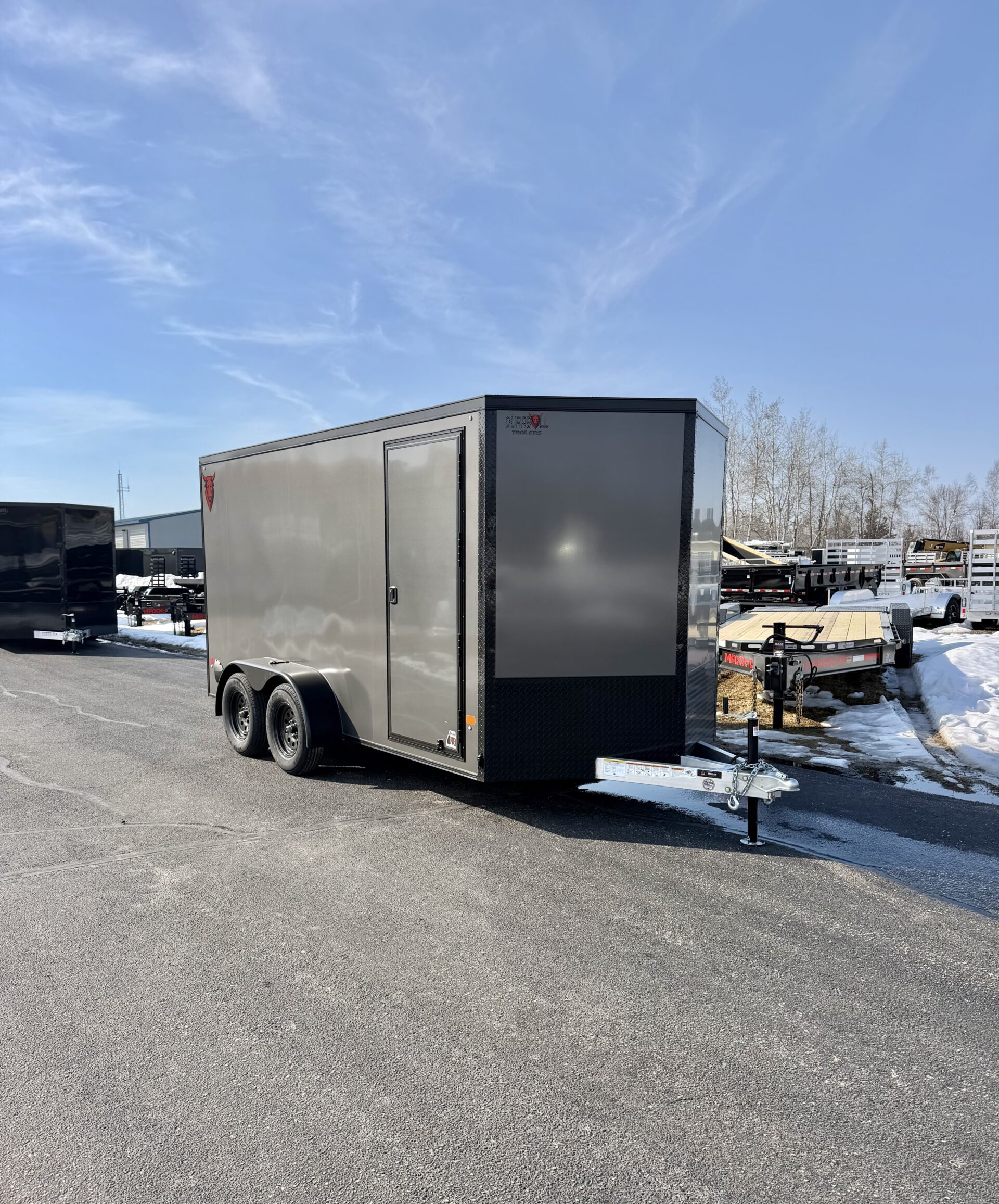 DURABULL 7X14 ALUMINUM TRAILER- CHARCOAL BLACKOUT