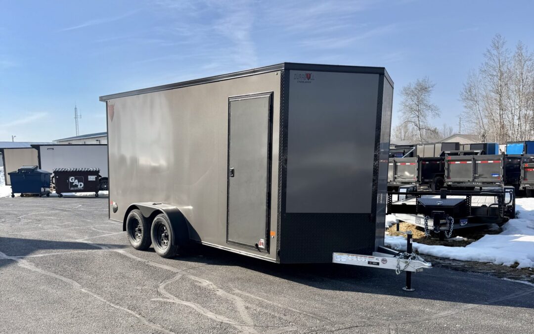 DURABULL 7X16 ALUMINUM TRAILER -CHARCOAL GRAY BLACKOUT