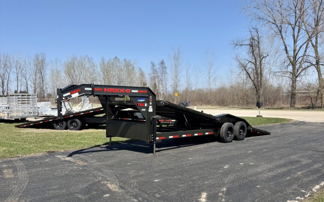 MAXX-D 102″X24′ T8X 8” POWER EQUIPMENT TILT TRAILER 18K GVWR