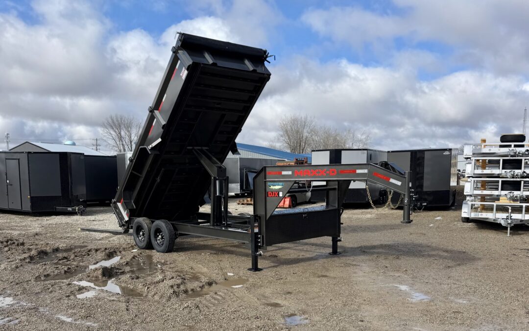 MAXX-D DJX 16′ GOOSENECK DUMP TRAILER | 15K | 83” I-BEAM DUMP / 2′ SIDES