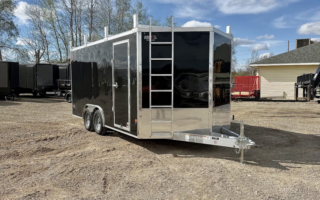 DURABULL 8.5X16 ALUMINUM TRAILER-BLACK CONTRACTOR PACKAGE 7K GVWR