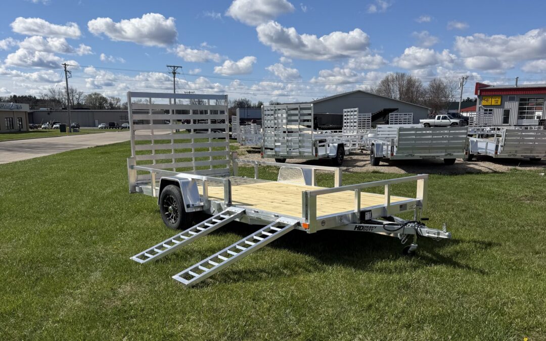 7×14 BLACK RHINO ALUMINUM LSS UTILITY TRAILER 5K AXLE + SIDE LOAD