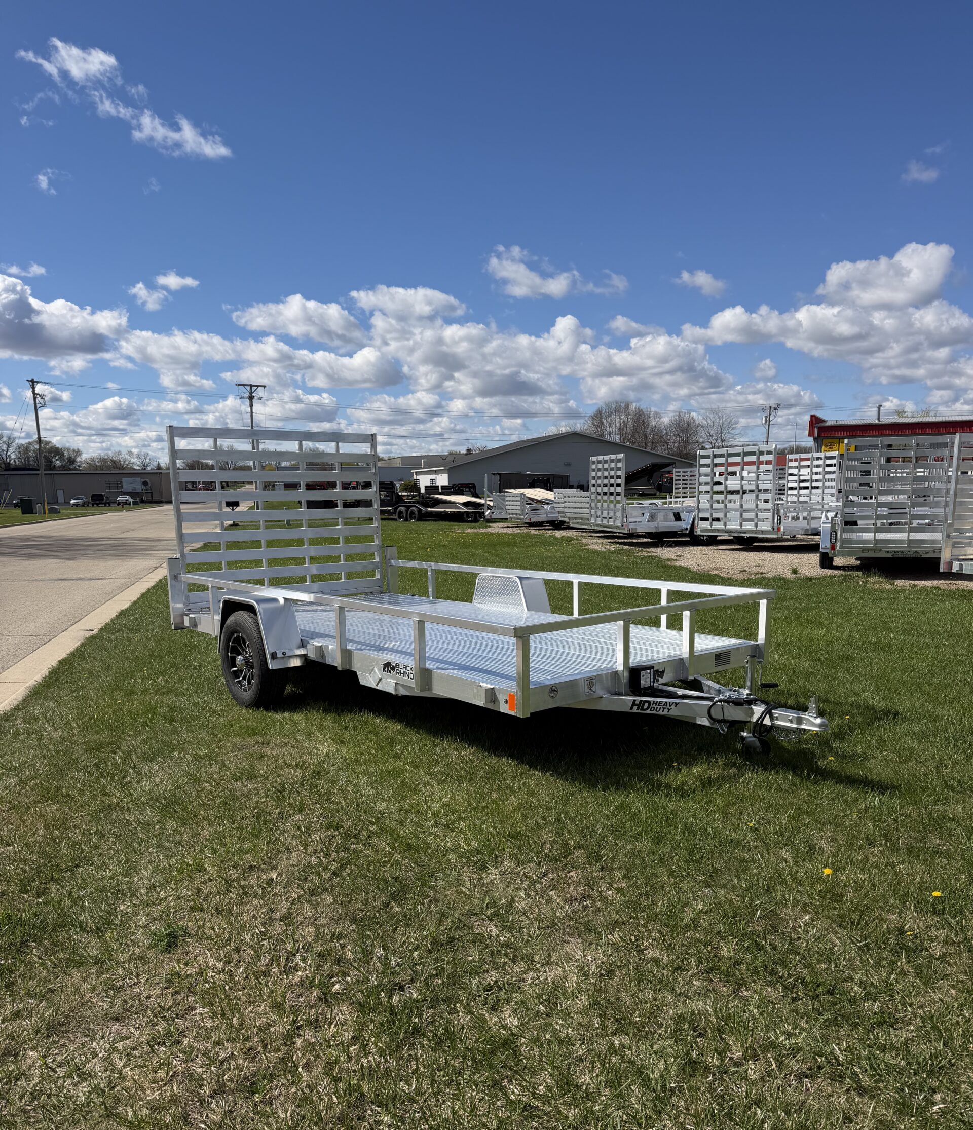 7×14 BLACK RHINO ALUMINUM LSS UTILITY TRAILER 5K AXLE