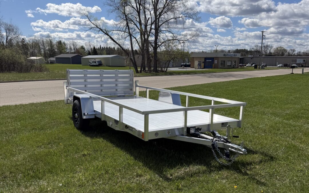 7×14 BLACK RHINO ALUMINUM LSS UTILITY TRAILER 5K AXLE -BIFOLD