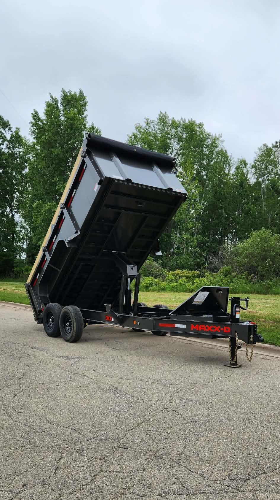 MAXX-D DKX 14ft Dump Trailer 4′ SIDES | 14K 83″ I-BEAM DUMP– GRAY