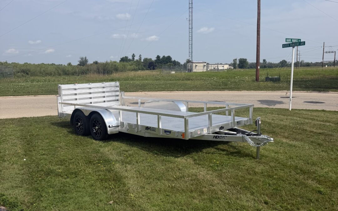 2027 BLACK RHINO 7×16 ALUMINUM 7K LST TANDEM TRAILER -BI-FOLD GATE