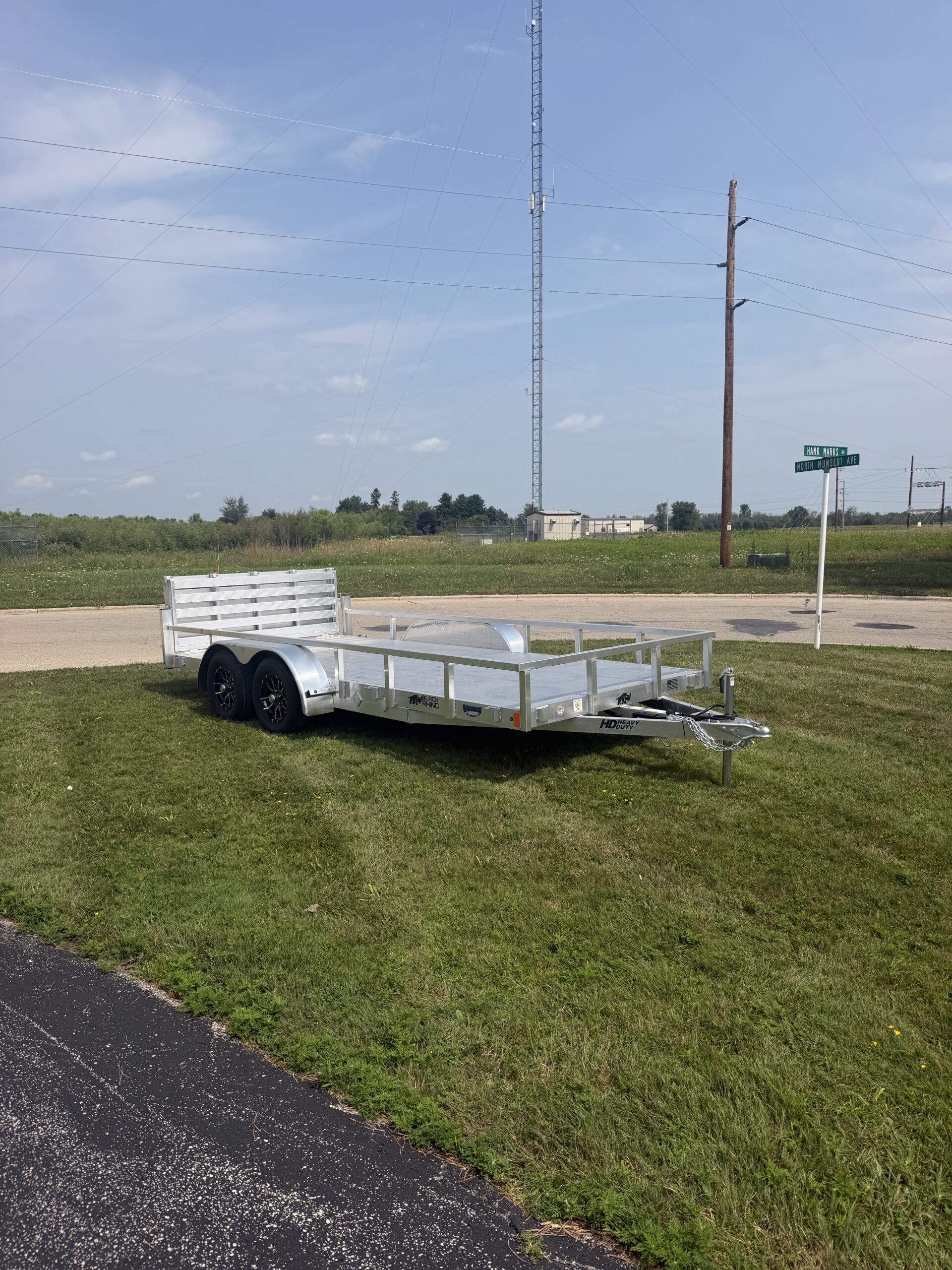 2027 BLACK RHINO 7×16 ALUMINUM 7K LST TANDEM TRAILER -BI-FOLD GATE